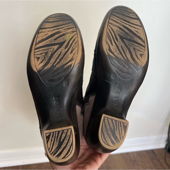 Naot Paradise Brown Suede & Leather Mid-Calf Boot, Size 8 US // 39 EU - Picture 5 of 16